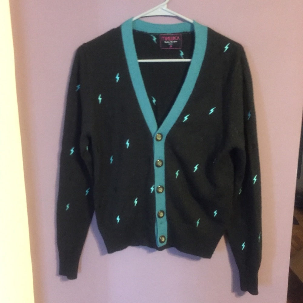 Mishka Wool Lightning Bolt Cardigan